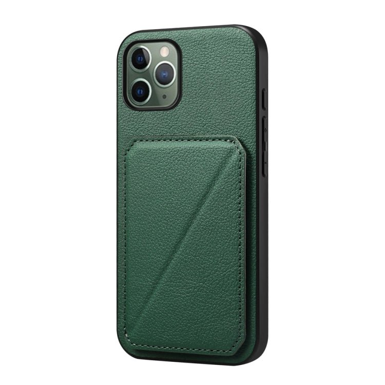 غطاء هاتف بحامل بطاقتين بنقشة جلد عجل D04، لهواتف iPhone 11، iPhone 11 Pro، iPhone X / XS، iPhone XR، iPhone XS Max، iPhone 7 Plus / 8 Plus