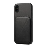 غطاء هاتف بحامل بطاقتين بنقشة جلد عجل D04، لهواتف iPhone 11، iPhone 11 Pro، iPhone X / XS، iPhone XR، iPhone XS Max، iPhone 7 Plus / 8 Plus