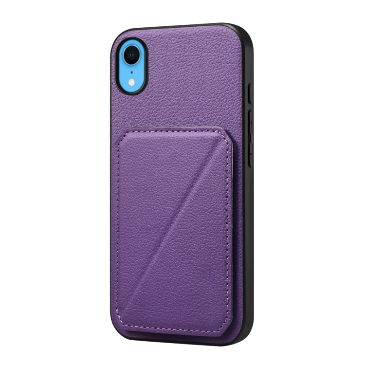 غطاء هاتف بحامل بطاقتين بنقشة جلد عجل D04، لهواتف iPhone 11، iPhone 11 Pro، iPhone X / XS، iPhone XR، iPhone XS Max، iPhone 7 Plus / 8 Plus