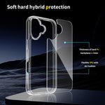 غطاء هاتف من الأكريليك TPU مقاوم للخدش، لهواتف iPhone 17e / 16e، iPhone 17 Pro Max، iPhone 17 Pro، iPhone 17، iPhone Air، iPhone 16 Pro Max، iPhone 16 Pro، iPhone 16 Plus، iPhone 16