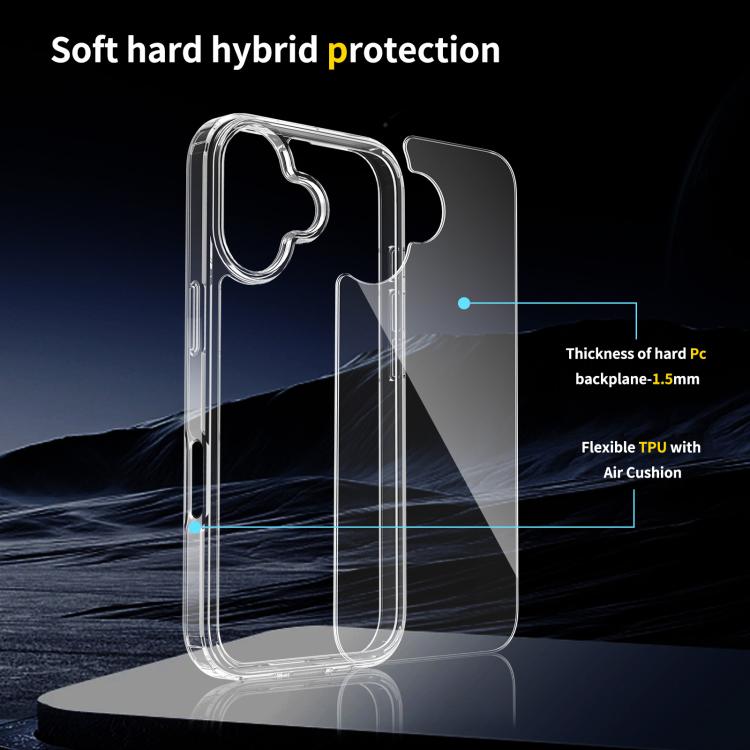 غطاء هاتف من الأكريليك TPU مقاوم للخدش، لهواتف iPhone 17e / 16e، iPhone 17 Pro Max، iPhone 17 Pro، iPhone 17، iPhone Air، iPhone 16 Pro Max، iPhone 16 Pro، iPhone 16 Plus، iPhone 16
