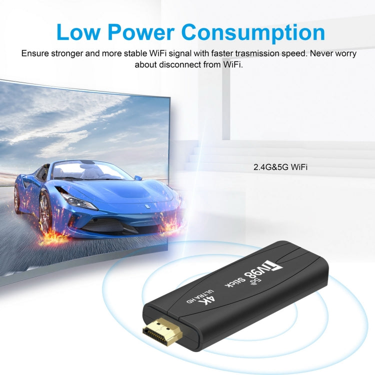جهاز تلفاز أندرويد TV Stick TV98 Rockchip 3228A رباعي النواة بدقة 4K HD وبلوتوث، Rockchip 3228A 4K، 4GB+32GB، 2GB+16GB