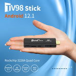 جهاز تلفاز أندرويد TV Stick TV98 Rockchip 3228A رباعي النواة بدقة 4K HD وبلوتوث، Rockchip 3228A 4K، 4GB+32GB، 2GB+16GB