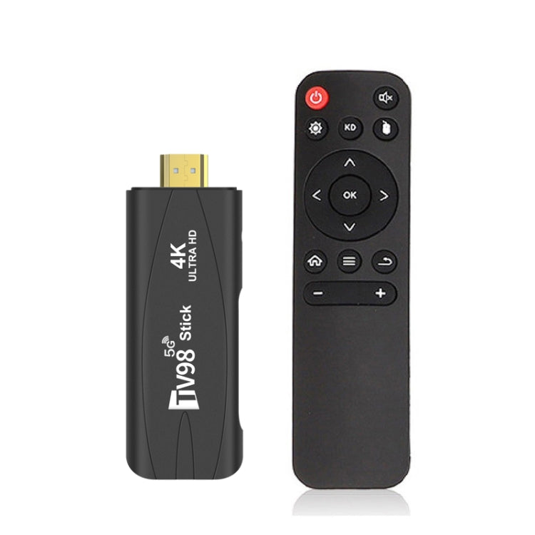 جهاز تلفاز أندرويد TV Stick TV98 Rockchip 3228A رباعي النواة بدقة 4K HD وبلوتوث، Rockchip 3228A 4K، 4GB+32GB، 2GB+16GB