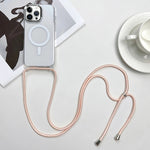 غطاء هاتف مغناطيسي MagSafe من PC + TPU مع حبل معصم، لهواتف iPhone 14 Pro Max، iPhone 13 Pro Max، iPhone 13 Pro، iPhone 13