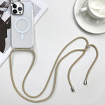 غطاء هاتف مغناطيسي MagSafe من PC + TPU مع حبل معصم، لهواتف iPhone 14 Pro Max، iPhone 13 Pro Max، iPhone 13 Pro، iPhone 13