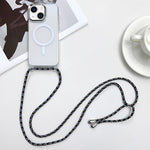 غطاء هاتف مغناطيسي MagSafe من PC + TPU مع حبل معصم، لهواتف iPhone 14 Pro Max، iPhone 13 Pro Max، iPhone 13 Pro، iPhone 13