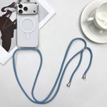 غطاء هاتف مغناطيسي MagSafe من PC + TPU مع حبل معصم، لهواتف iPhone 17e / 16e، iPhone 17 Pro Max، iPhone 17 Pro، iPhone 17