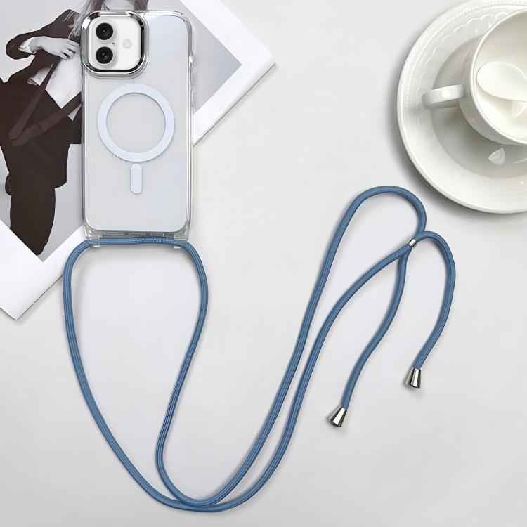غطاء هاتف مغناطيسي MagSafe من PC + TPU مع حبل معصم، لهواتف iPhone 17e / 16e، iPhone 17 Pro Max، iPhone 17 Pro، iPhone 17