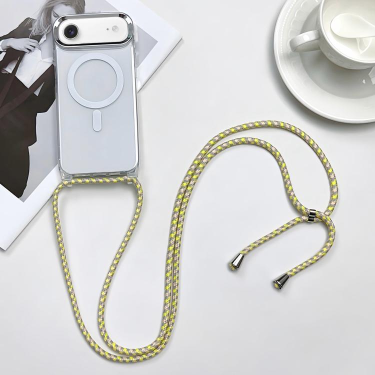 غطاء هاتف مغناطيسي MagSafe من PC + TPU مع حبل معصم، لهواتف iPhone Air، iPhone 16 Pro Max، iPhone 16 Pro، iPhone 16 Plus