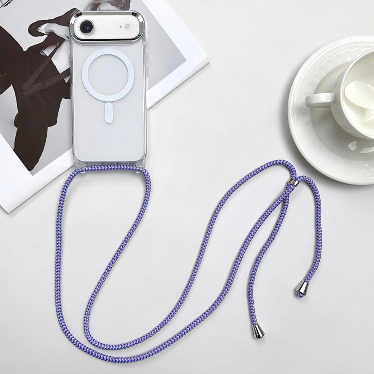 غطاء هاتف مغناطيسي MagSafe من PC + TPU مع حبل معصم، لهواتف iPhone Air، iPhone 16 Pro Max، iPhone 16 Pro، iPhone 16 Plus