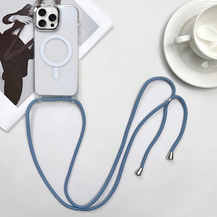 غطاء هاتف مغناطيسي MagSafe من PC + TPU مع حبل معصم، لهواتف iPhone Air، iPhone 16 Pro Max، iPhone 16 Pro، iPhone 16 Plus