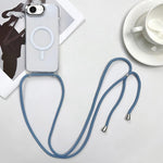 غطاء هاتف مغناطيسي MagSafe من PC + TPU مع حبل معصم، لهواتف iPhone 17e / 16e، iPhone 17 Pro Max، iPhone 17 Pro، iPhone 17