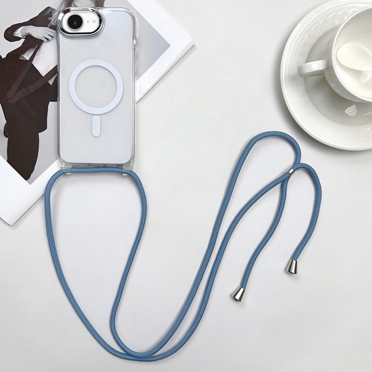 غطاء هاتف مغناطيسي MagSafe من PC + TPU مع حبل معصم، لهواتف iPhone 17e / 16e، iPhone 17 Pro Max، iPhone 17 Pro، iPhone 17