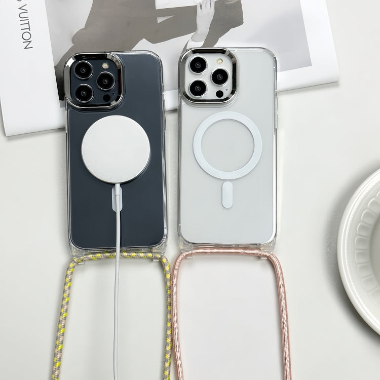 غطاء هاتف مغناطيسي MagSafe من PC + TPU مع حبل معصم، لهواتف iPhone 14 Pro Max، iPhone 13 Pro Max، iPhone 13 Pro، iPhone 13