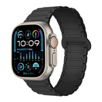 سوار ساعة سيليكون مغناطيسي على شكل I، لسلسلة Apple Watch 9 مقاس 45 مم، لسلسلة Apple Watch 9 مقاس 41 مم، لساعة Apple Watch Ultra مقاس 49 مم