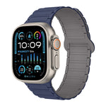 سوار ساعة سيليكون مغناطيسي على شكل I، لسلسلة Apple Watch 9 مقاس 45 مم، لسلسلة Apple Watch 9 مقاس 41 مم، لساعة Apple Watch Ultra مقاس 49 مم