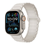 سوار ساعة سيليكون مغناطيسي على شكل I، لسلسلة Apple Watch 9 مقاس 45 مم، لسلسلة Apple Watch 9 مقاس 41 مم، لساعة Apple Watch Ultra مقاس 49 مم