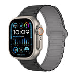 سوار ساعة سيليكون مغناطيسي على شكل I، لسلسلة Apple Watch 9 مقاس 45 مم، لسلسلة Apple Watch 9 مقاس 41 مم، لساعة Apple Watch Ultra مقاس 49 مم