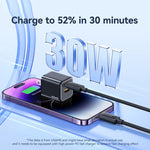 USAMS US-SJ697 كابل شحن سريع ونقل بيانات USB-C / Type-C إلى 8 دبابيس بقوة 30 واط مخطط، 1 متر، 2 متر، 3 متر