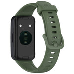 Solid Color Colorful Buckle Silicone Watch Band, For Huawei Band 10 / 9 / 8