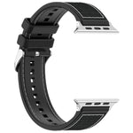 سوار ساعة سيليكون مضفر من النايلون الهجين مع مشبك عادي، لـ Apple Watch مقاس 42مم، لـ Apple Watch مقاس 38مم