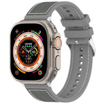 سوار ساعة سيليكون مضفر من النايلون الهجين مع مشبك عادي، لـ Apple Watch مقاس 42مم، لـ Apple Watch مقاس 38مم