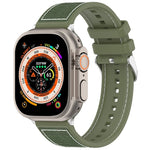 سوار ساعة سيليكون مضفر من النايلون الهجين مع مشبك عادي، لـ Apple Watch مقاس 42مم، لـ Apple Watch مقاس 38مم