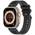 سوار ساعة سيليكون مضفر من النايلون الهجين مع مشبك عادي، لـ Apple Watch مقاس 42مم، لـ Apple Watch مقاس 38مم