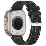 سوار ساعة سيليكون مضفر من النايلون الهجين مع مشبك عادي، لـ Apple Watch مقاس 42مم، لـ Apple Watch مقاس 38مم