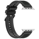 سوار ساعة سيليكون مضفر من النايلون الهجين مع مشبك عادي، لـ Apple Watch مقاس 42مم، لـ Apple Watch مقاس 38مم
