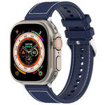 سوار ساعة سيليكون مضفر من النايلون الهجين مع مشبك عادي، لـ Apple Watch مقاس 42مم، لـ Apple Watch مقاس 38مم