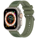 سوار ساعة سيليكون مضفر من النايلون الهجين مع مشبك عادي، لـ Apple Watch مقاس 42مم، لـ Apple Watch مقاس 38مم