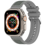 سوار ساعة سيليكون مضفر من النايلون الهجين مع مشبك عادي، لـ Apple Watch مقاس 42مم، لـ Apple Watch مقاس 38مم