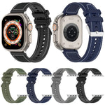 سوار ساعة سيليكون مضفر من النايلون الهجين مع مشبك عادي، لـ Apple Watch مقاس 42مم، لـ Apple Watch مقاس 38مم