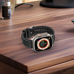 سوار ساعة سيليكون مضفر من النايلون الهجين مع مشبك عادي، لـ Apple Watch مقاس 42مم، لـ Apple Watch مقاس 38مم