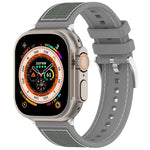 سوار ساعة سيليكون مضفر من النايلون الهجين مع مشبك رسمي، لـ Apple Watch مقاس 42مم، لـ Apple Watch مقاس 38مم