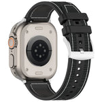 سوار ساعة سيليكون مضفر من النايلون الهجين مع مشبك رسمي، لـ Apple Watch مقاس 42مم، لـ Apple Watch مقاس 38مم