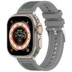 سوار ساعة سيليكون مضفر من النايلون الهجين مع مشبك رسمي، لـ Apple Watch مقاس 42مم، لـ Apple Watch مقاس 38مم