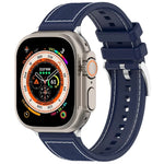سوار ساعة سيليكون مضفر من النايلون الهجين مع مشبك رسمي، لـ Apple Watch مقاس 42مم، لـ Apple Watch مقاس 38مم