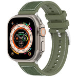 سوار ساعة سيليكون مضفر من النايلون الهجين مع مشبك رسمي، لـ Apple Watch مقاس 42مم، لـ Apple Watch مقاس 38مم
