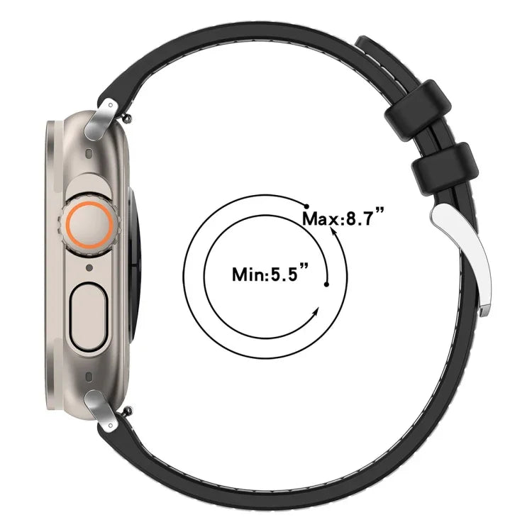 سوار ساعة سيليكون مضفر من النايلون الهجين مع مشبك رسمي، لـ Apple Watch مقاس 42مم، لـ Apple Watch مقاس 38مم