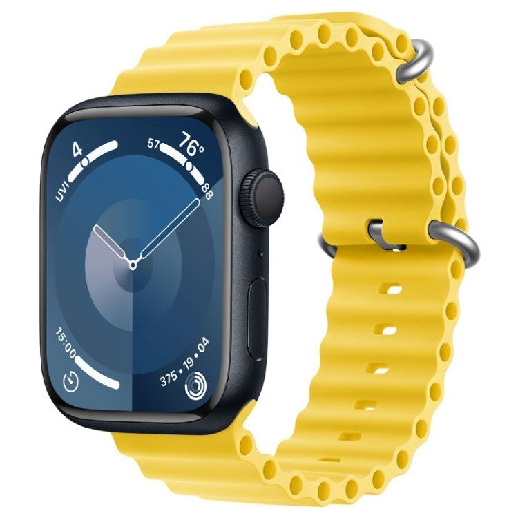 ZGA Ocean Silicone Watch Band, For Apple Watch Series 10 46mm, For Apple Watch Series 10 42mm, For Apple Watch SE 2023 44mm, For Apple Watch Ultra 2 49mm, For Apple Watch Series 9 45mm, For Apple Watch Ultra 49mm, For Apple Watch Series 8 45mm         ...