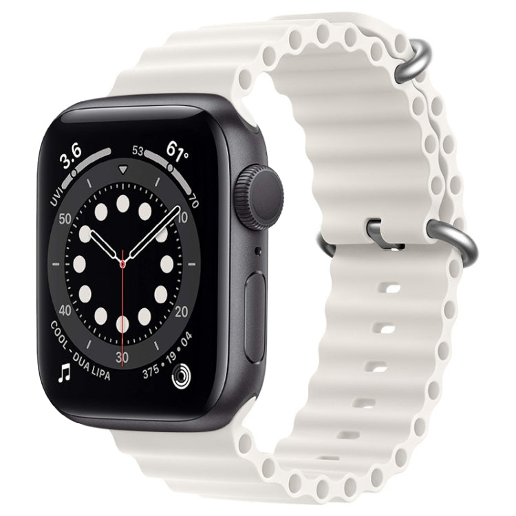 ZGA Ocean Silicone Watch Band, For Apple Watch Series 10 46mm, For Apple Watch Series 10 42mm, For Apple Watch SE 2023 44mm, For Apple Watch Ultra 2 49mm, For Apple Watch Series 9 45mm, For Apple Watch Ultra 49mm, For Apple Watch Series 8 45mm         ...