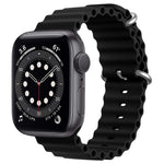 ZGA Ocean Silicone Watch Band, For Apple Watch Series 10 46mm, For Apple Watch Series 10 42mm, For Apple Watch SE 2023 44mm, For Apple Watch Ultra 2 49mm, For Apple Watch Series 9 45mm, For Apple Watch Ultra 49mm, For Apple Watch Series 8 45mm         ...