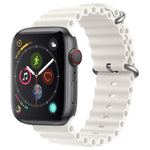 سوار ساعة سيليكون ZGA Ocean، لسلسلة Apple Watch 4 مقاس 44مم، لسلسلة Apple Watch 3 مقاس 42مم، لسلسلة Apple Watch 2 مقاس 42مم، لـ Apple Watch مقاس 42مم