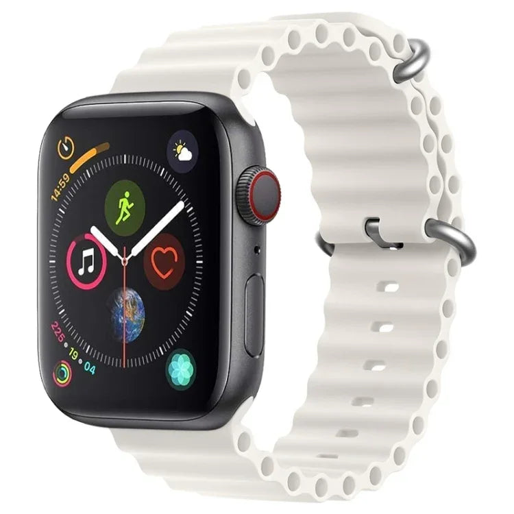 سوار ساعة سيليكون ZGA Ocean، لسلسلة Apple Watch 4 مقاس 44مم، لسلسلة Apple Watch 3 مقاس 42مم، لسلسلة Apple Watch 2 مقاس 42مم، لـ Apple Watch مقاس 42مم