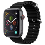 سوار ساعة سيليكون ZGA Ocean، لسلسلة Apple Watch 4 مقاس 44مم، لسلسلة Apple Watch 3 مقاس 42مم، لسلسلة Apple Watch 2 مقاس 42مم، لـ Apple Watch مقاس 42مم