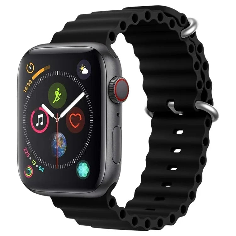 سوار ساعة سيليكون ZGA Ocean، لسلسلة Apple Watch 4 مقاس 44مم، لسلسلة Apple Watch 3 مقاس 42مم، لسلسلة Apple Watch 2 مقاس 42مم، لـ Apple Watch مقاس 42مم