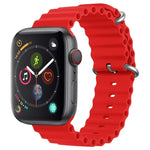 سوار ساعة سيليكون ZGA Ocean، لسلسلة Apple Watch 4 مقاس 44مم، لسلسلة Apple Watch 3 مقاس 42مم، لسلسلة Apple Watch 2 مقاس 42مم، لـ Apple Watch مقاس 42مم